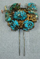 藏品(鳳凰蝴蝶雙燕翠造型羽釵)的圖片