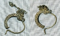 藏品(金屬龍形耳環1對)的圖片