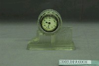 藏品(無色透明磨砂玻璃桌鐘)的圖片