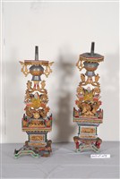 藏品(錫製壽燭臺一對)的圖片