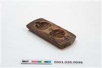 藏品(長方形單面雕壽仙桃形粿糕印)的圖片