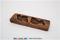 藏品(長方板單面雕魚鵲糕印)的圖片