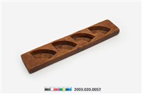 藏品(長條板單面雕四元寶彎錠糕印)的圖片