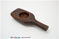 藏品(酒瓶形單面雕圓形牡丹紋餅印)的圖片