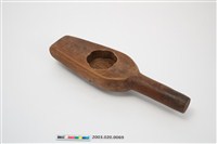 藏品(酒瓶形單面雕六瓣花形帶柄餅印)的圖片