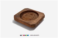 藏品(方形斜角無柄雕花餅印)的圖片