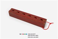 藏品(朱漆長條板單面雕動物造型糕印模具組)的圖片