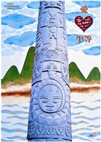 藏品(原住民主題海報作品1「愛心和平」)的圖片