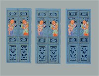 藏品(版畫水彩上色1套)的圖片