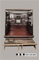 藏品(漢洋風黑漆車枳八腳紅眠床)的圖片