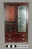 藏品(直稜菱形花紋長鏡衣櫃)的圖片