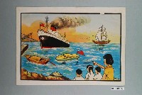 藏品(教具圖卡之青天白日滿地紅國旗插於船上)的圖片