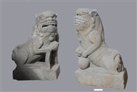 藏品(石獅組)的圖片