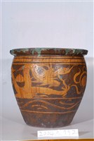 藏品(褐釉龍紋皮蛋甕)的圖片