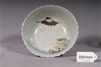 藏品(彩繪山水紋菱花口碗)的圖片
