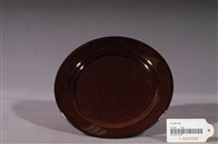 藏品(紅陶褐釉折沿圓盤)的圖片
