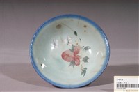 藏品(青瓷手繪粉紅釉花紋碗)的圖片
