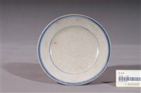 藏品(白釉青花弦紋圓盤)的圖片