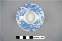 藏品(轉印青花鳳鳥紋圓蓋)的圖片