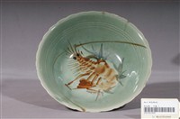 藏品(青瓷紅蝦花形碗)的圖片