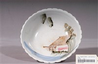 藏品(彩繪山水景緻花口碗)的圖片