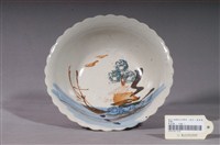 藏品(彩繪岸邊人家花形碗)的圖片