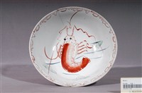藏品(白瓷紅蝦大碗)的圖片
