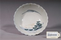 藏品(彩繪山水景緻花形碗)的圖片