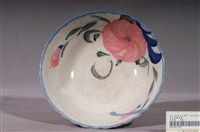 藏品(手繪青花粉紅彩花卉紋花口碗)的圖片