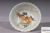 藏品(手繪青瓷紅蝦花形碗)的圖片