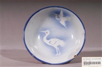 藏品(噴釉青花鶴紋碗)的圖片