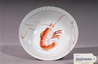 藏品(白瓷紅蝦大碗)的圖片