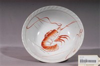 藏品(白瓷紅蝦大碗)的圖片