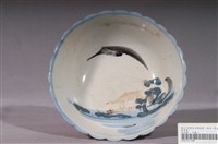 藏品(彩繪山水景花口碗)的圖片