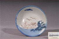 藏品(彩繪山水景緻花形碗)的圖片