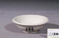藏品(白釉藍邊紅花綠葉彩繪紋瓷碗)的圖片