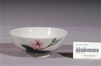 藏品(白釉紅花綠葉彩繪紋瓷碗)的圖片