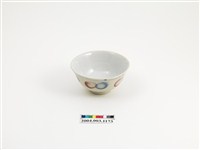 藏品(紅藍雙色圓球花紋瓷碗)的圖片