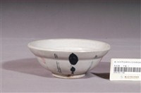 藏品(白釉黑粉幾何彩繪紋瓷碗)的圖片