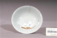 藏品(青釉白花咖啡葉彩繪紋瓷碗)的圖片