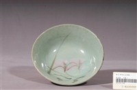 藏品(青釉紅花綠葉彩繪紋瓷碗)的圖片