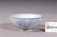 藏品(白釉藍邊藍葉彩繪紋瓷碗)的圖片