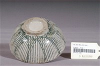 藏品(灰釉綠彩印花線紋碗)的圖片
