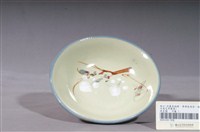 藏品(黃綠釉手繪白梅花紋碗公)的圖片