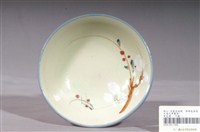 藏品(黃綠釉手繪白梅花紋碗公)的圖片