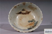 藏品(彩繪山水紋花口碗)的圖片