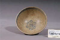 藏品(青花綠彩老北勢國祀王神字樣線紋碗)的圖片