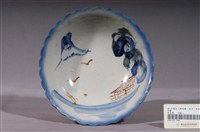 藏品(彩繪山水紋花口碗)的圖片