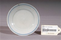 藏品(白釉青花弦紋圓盤)的圖片