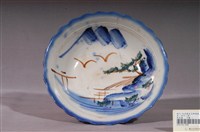藏品(彩繪山水紋花口碗)的圖片